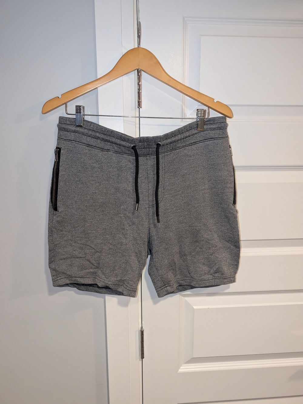Men's Gray Drawstring Fleece Shorts